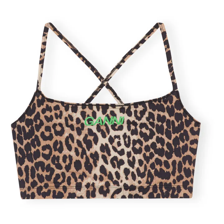 Brassière de Sport Active Imprimée Matières Recyclées | Léopard- Image produit n°0