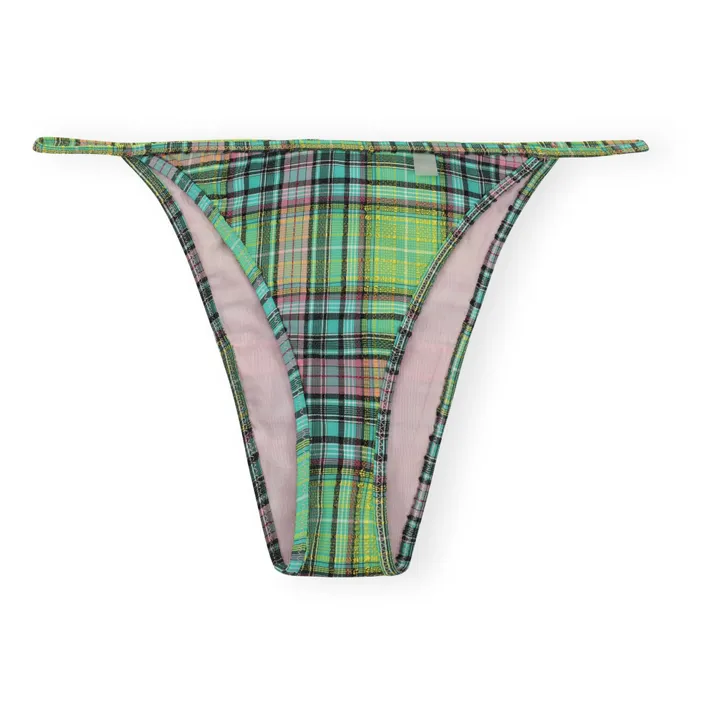 Bas de Maillot Carreaux Matières Recyclées | Vert- Image produit n°0