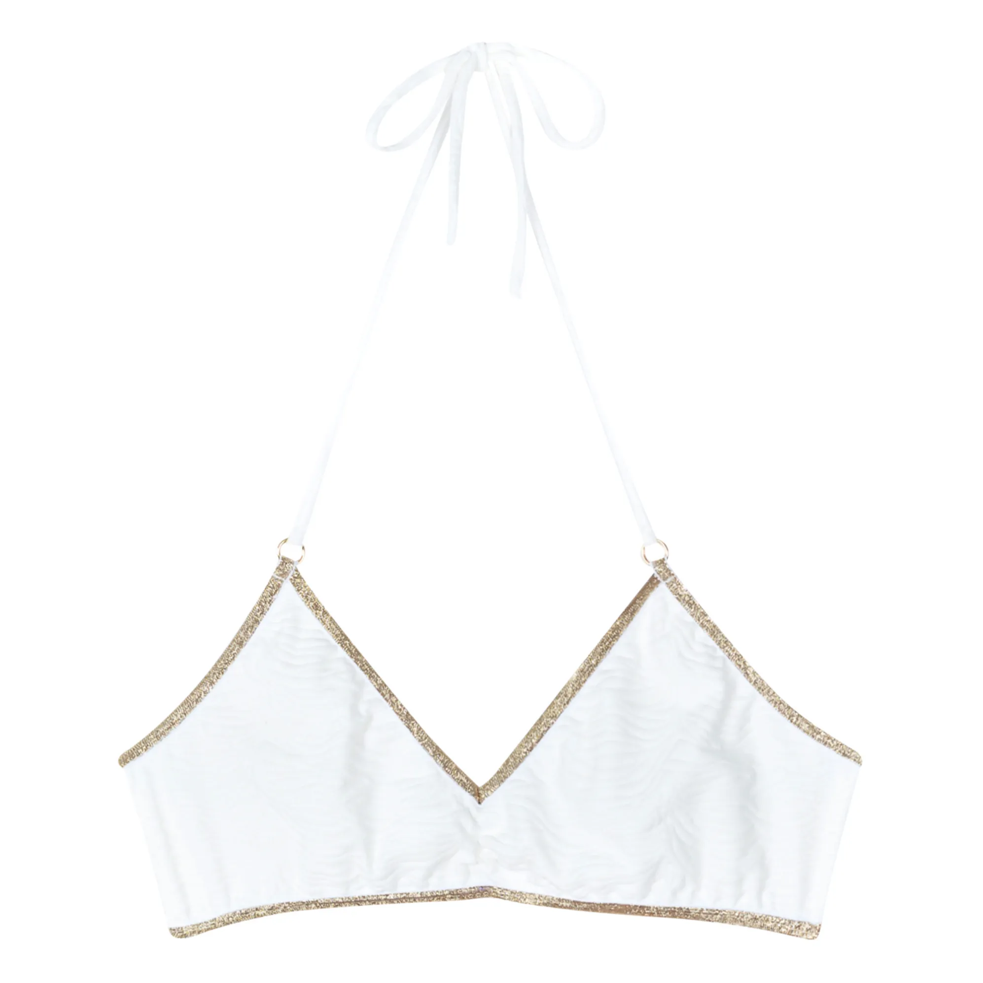 La Nouvelle Joseph Zebra Bikini Top White Smallable