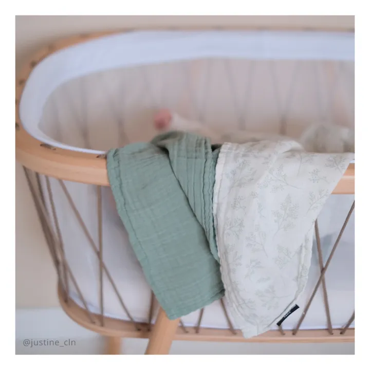 Doli Swaddling Cloths - Set of 2 | Vert Lichen- Product image n°4