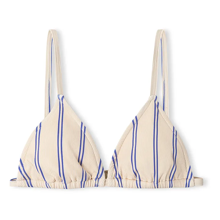 Haut de Maillot Marine Rayures | Ecru- Image produit n°0