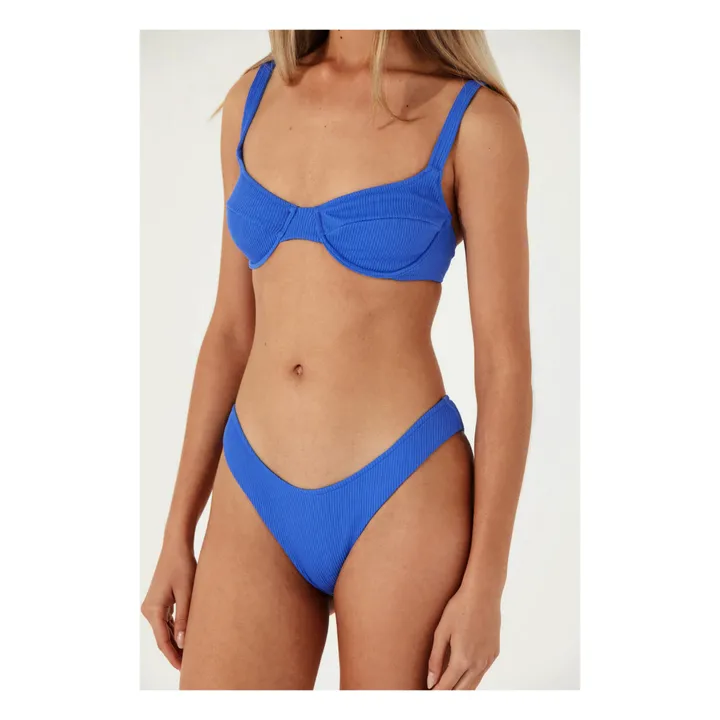 Haut de Maillot Marine Côtelé | Bleu- Image produit n°1