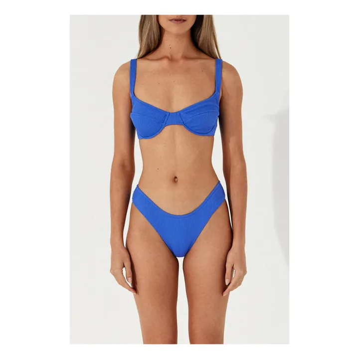 Haut de Maillot Marine Côtelé | Bleu- Image produit n°2