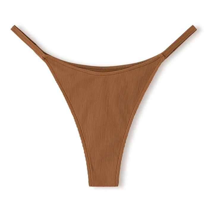 Bas de Maillot Almond Côtelé | Camel- Image produit n°0