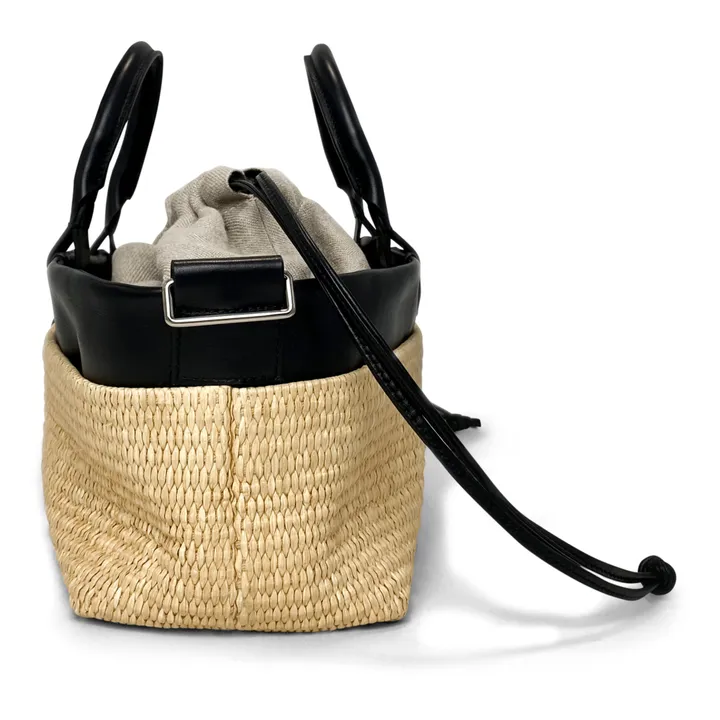 Mini shopping bag nera | Nero- Immagine del prodotto n°3