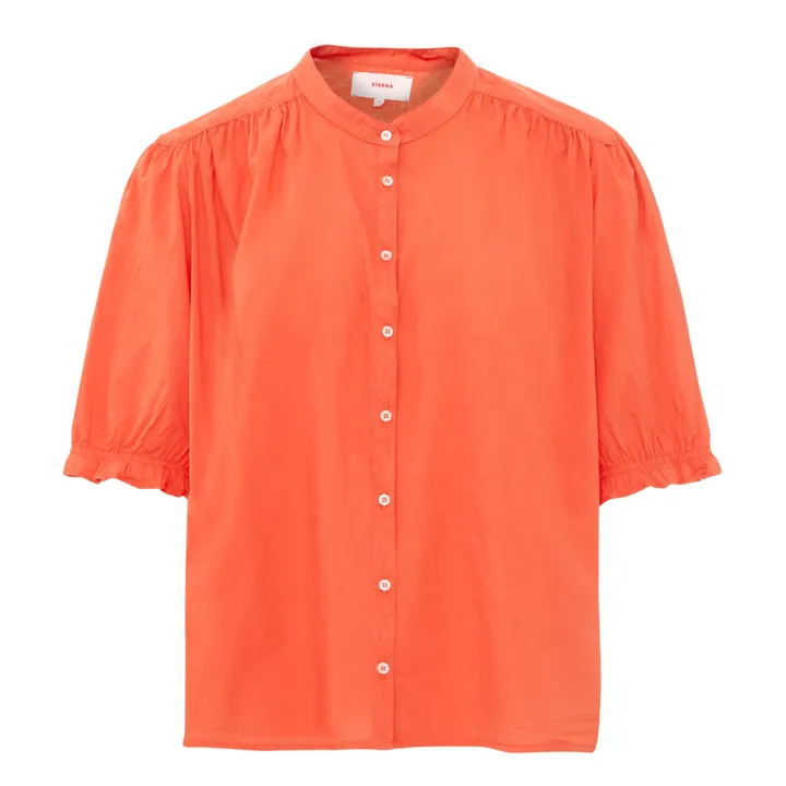 Blouse Eden Popeline de Coton | Mandarine- Image produit n°0