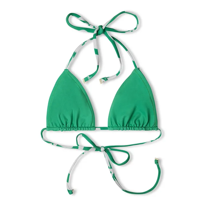 Haut de Maillot Fleuri Reversible | Vert- Image produit n°11