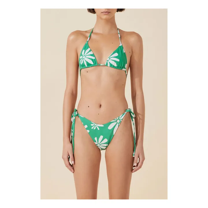 Bas de Maillot Fleuri Reversible | Vert- Image produit n°1