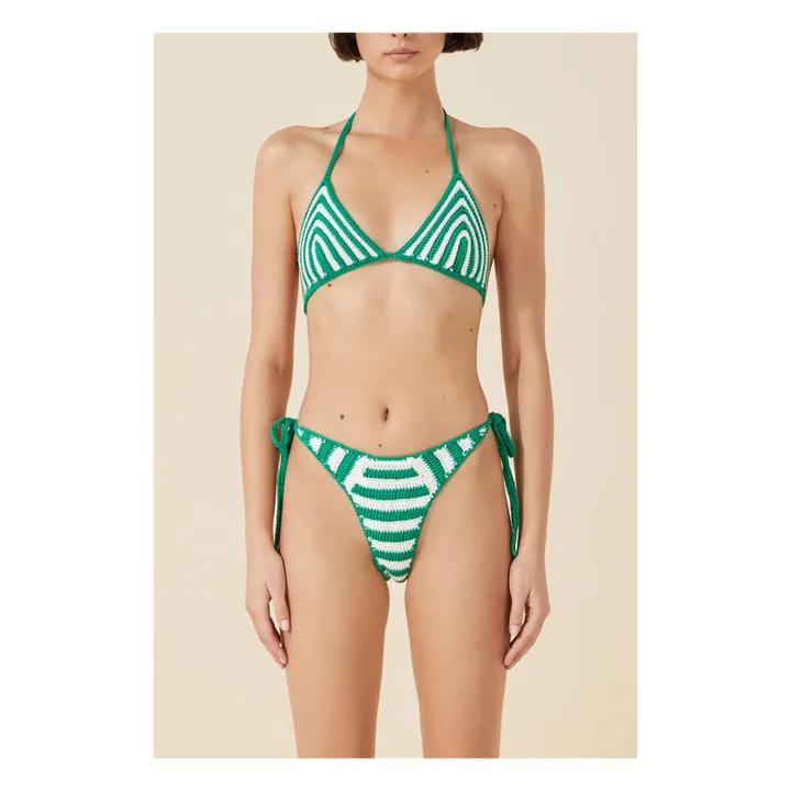 Bas de Maillot Rayé Crochet | Vert- Image produit n°1