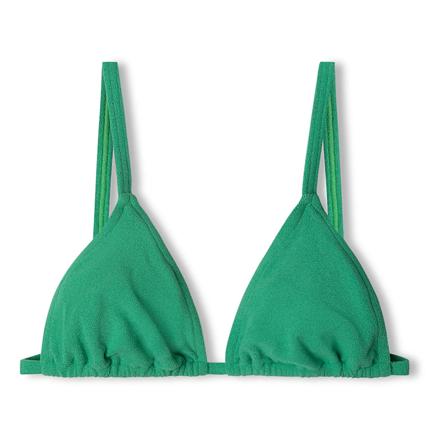Zulu Zephyr Terry Cloth Bikini Top Green Smallable