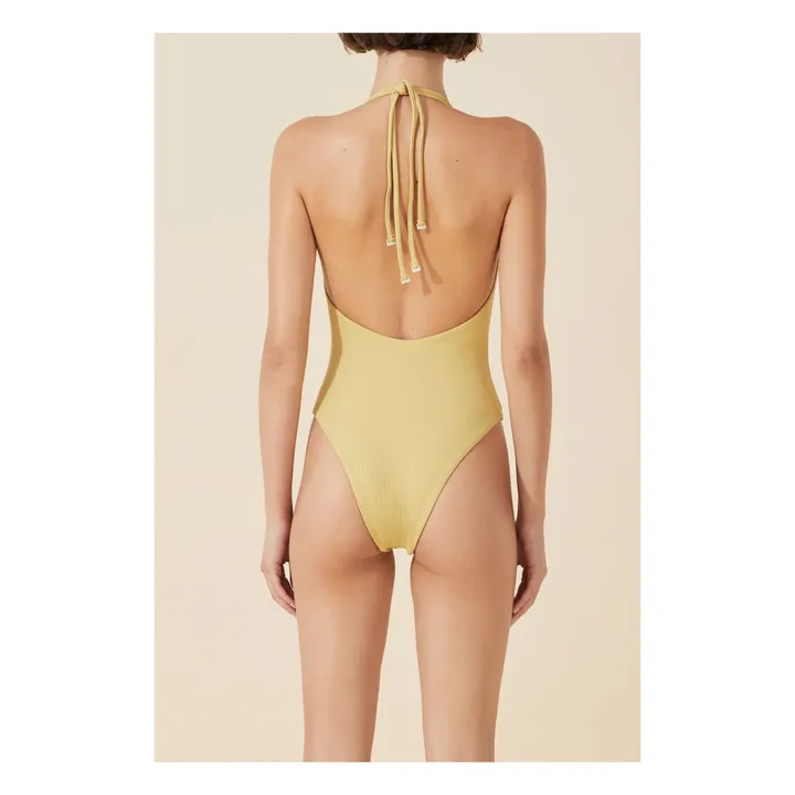 Maillot 1 Pièce Citrus Côtelé | Jaune- Image produit n°4