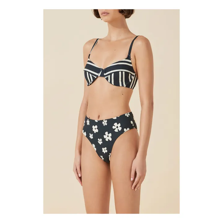Haut de Maillot Rayé Balconette | Noir- Image produit n°2