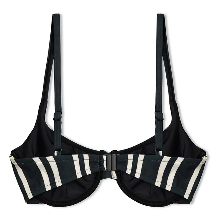Haut de Maillot Rayé Balconette | Noir- Image produit n°4