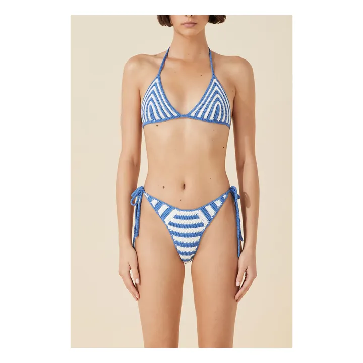 Bas de Maillot Rayé Crochet | Bleu- Image produit n°1