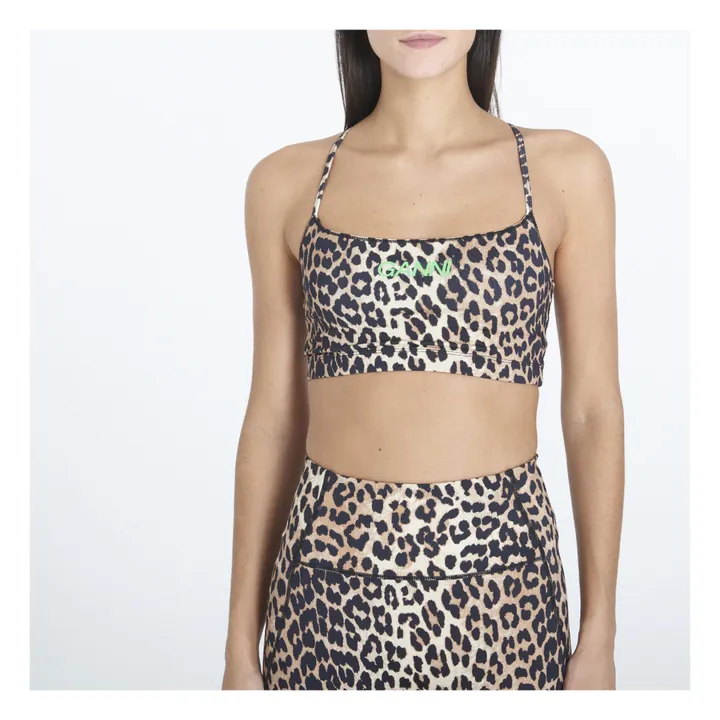 Brassière de Sport Active Imprimée Matières Recyclées | Léopard- Image produit n°3