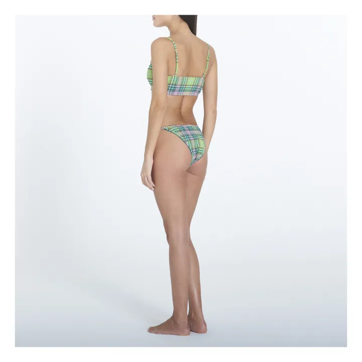 Bas de Maillot Carreaux Matières Recyclées | Vert- Image produit n°2