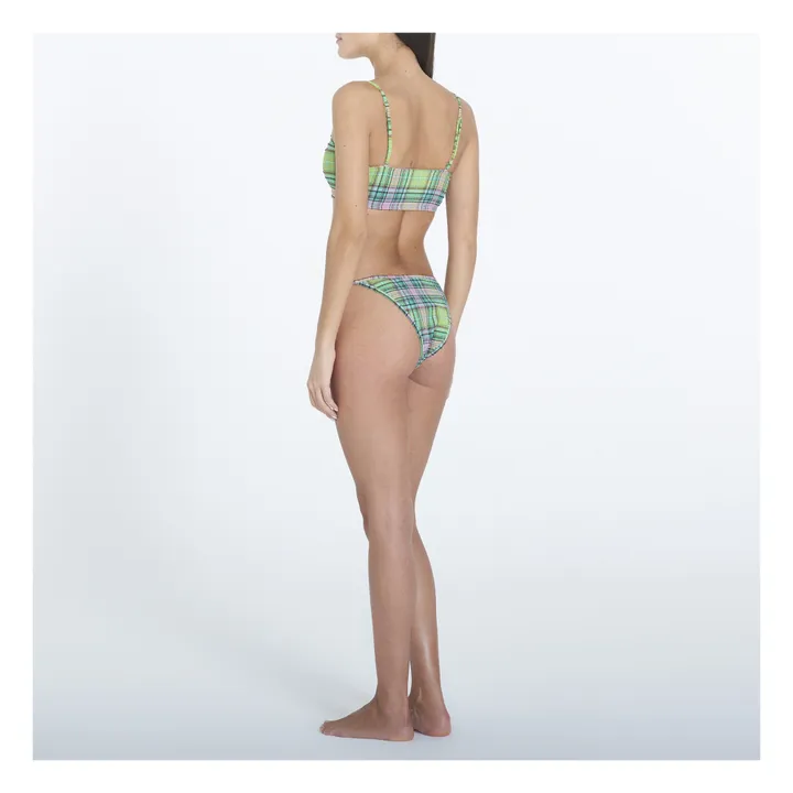 Haut de Maillot Carreaux Matières Recylées | Vert- Image produit n°2