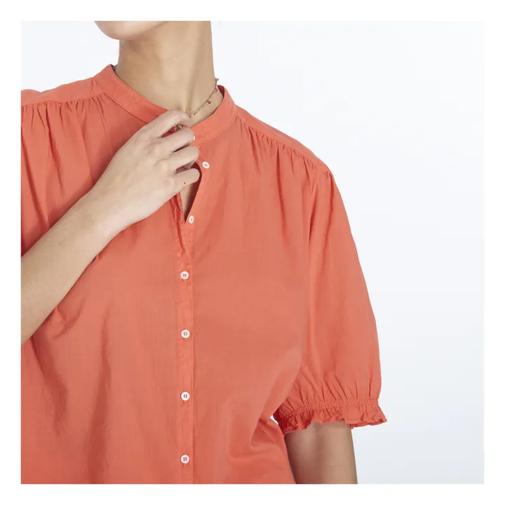 Blouse Eden Popeline de Coton | Mandarine- Image produit n°3