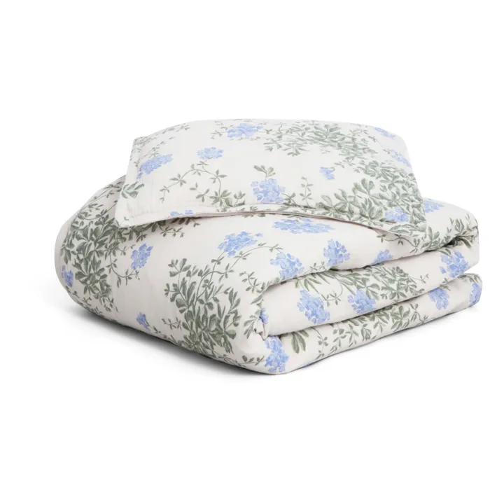 Parure de lit Plumbago en coton bio | Bleu- Image produit n°3