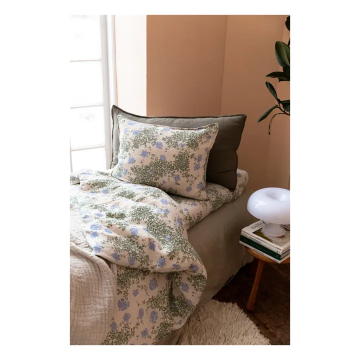 Parure de lit Plumbago en coton bio | Bleu- Image produit n°5