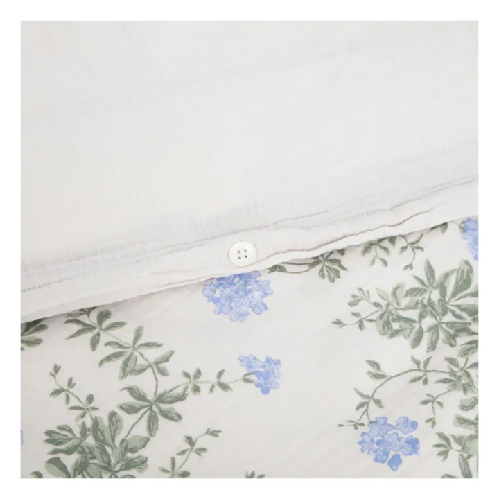 Parure de lit Plumbago en coton bio | Bleu- Image produit n°4