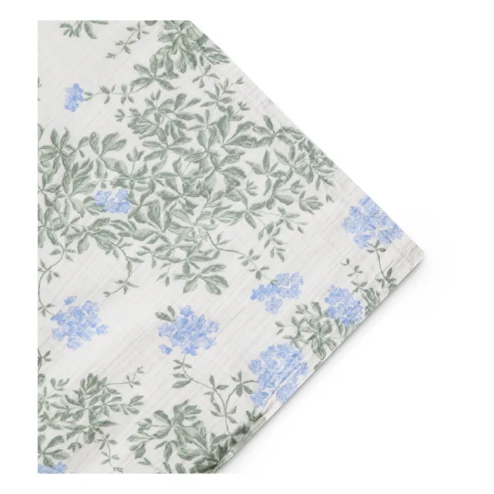 Lange d'emmaillotage Plumbago en coton bio | Bleu- Image produit n°1