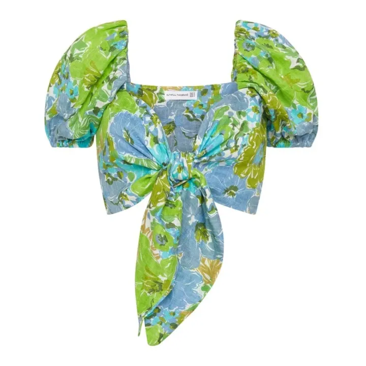 Top Eva Fleuri | Vert- Image produit n°0