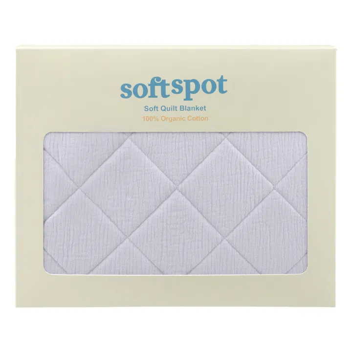 Organic Cotton Quilted Blanket 90x110 cm | Lavender- Product image n°0