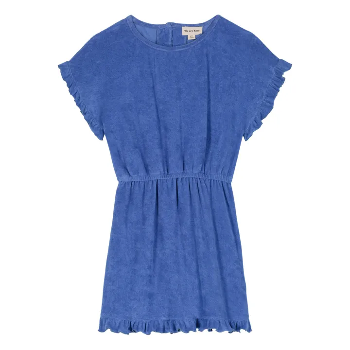 Robe Celine Eponge Coton Bio | Bleu roi- Image produit n°0