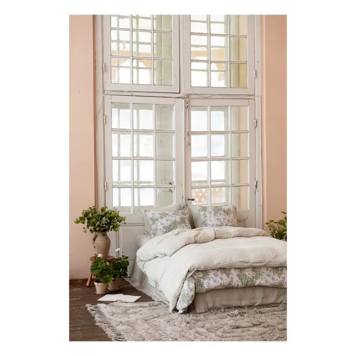 Housse de couette Plumbago en coton bio | Bleu- Image produit n°1