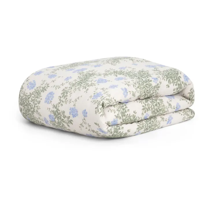 Housse de couette Plumbago en coton bio | Bleu- Image produit n°0