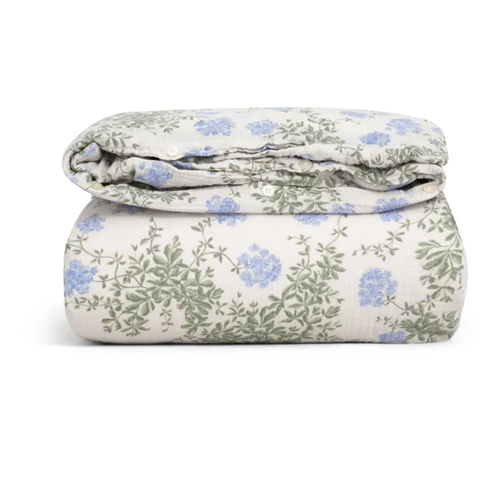 Housse de couette Plumbago en coton bio | Bleu- Image produit n°3