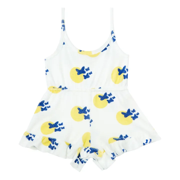 Combishort Jude Papillons Eponge Coton Bio | Blanc- Image produit n°0