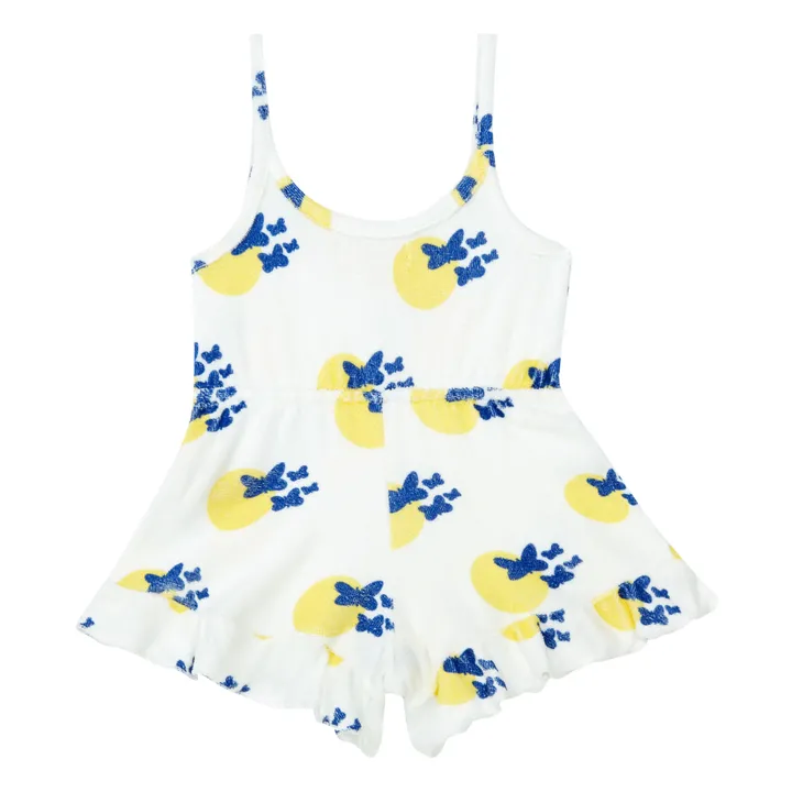Combishort Jude Papillons Eponge Coton Bio | Blanc- Image produit n°3