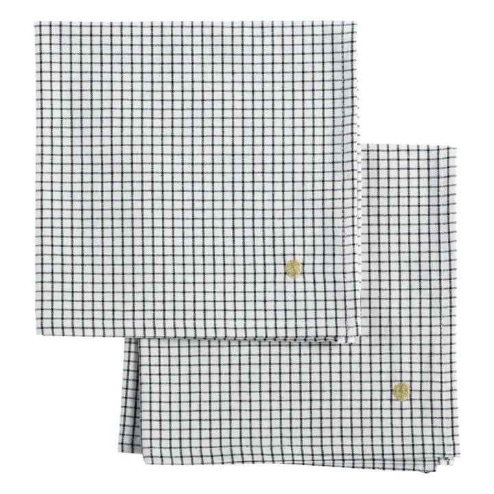 Serviettes de table Gustave - Set de 2 | Caviar- Image produit n°0