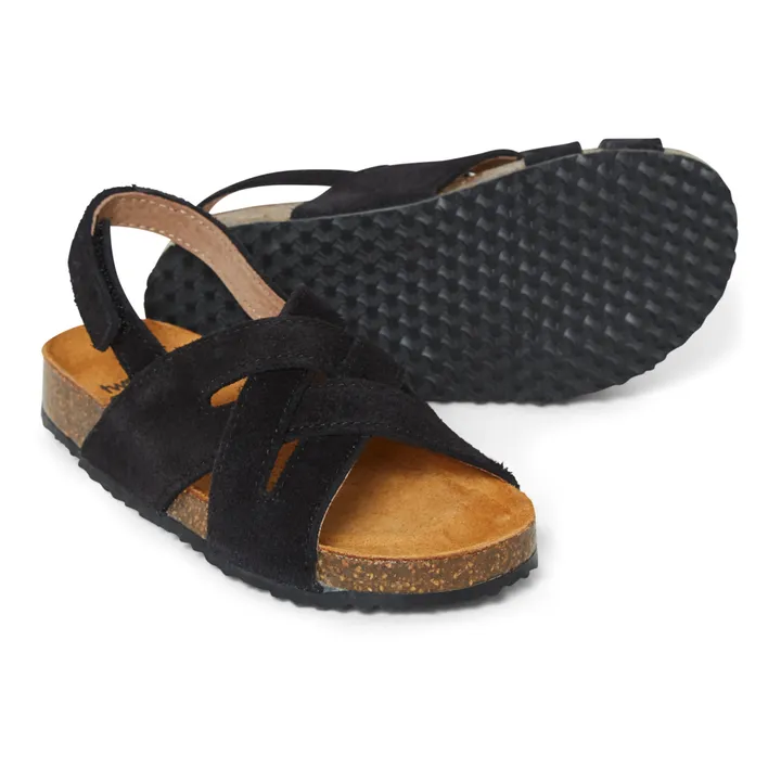 Sandales Tressées Suede - Two Con Me | Noir- Image produit n°1