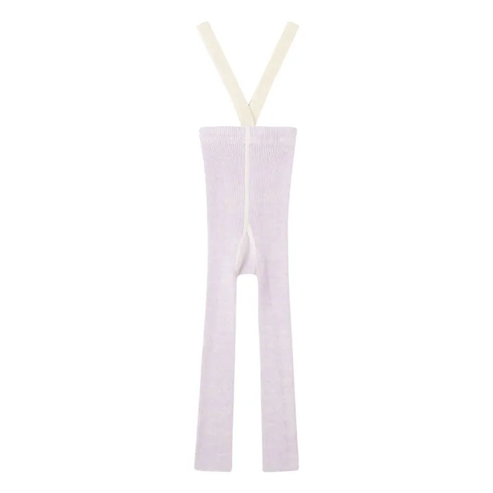 Collants à Bretelles Coton Bio Sans Pieds | Lavande- Image produit n°0