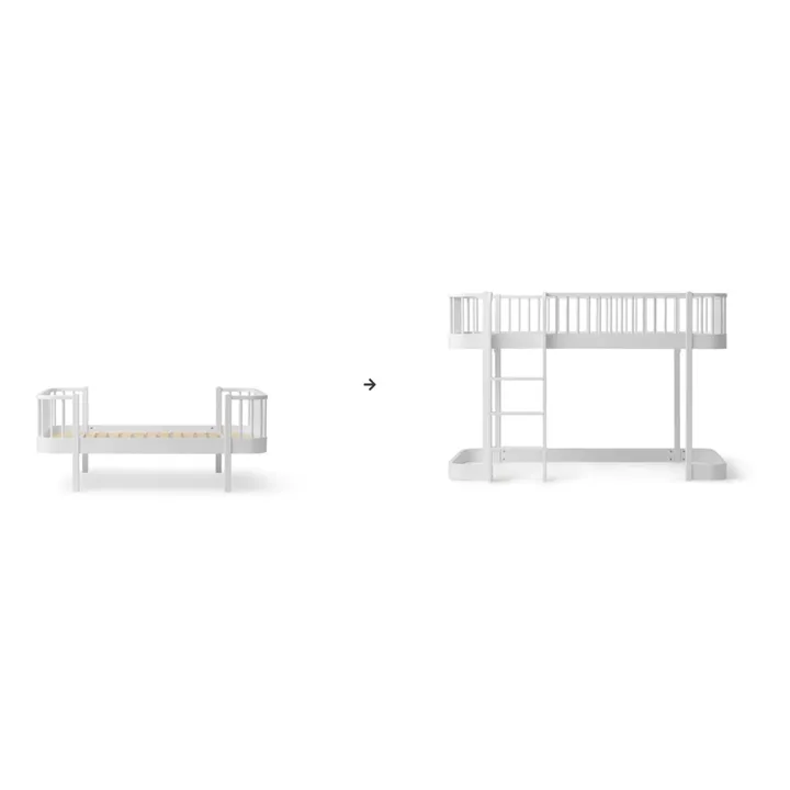 Kit de conversion lit/lit junior Original Wood - en lit mezzanine mi-haut 138 cm | Blanc- Image produit n°0