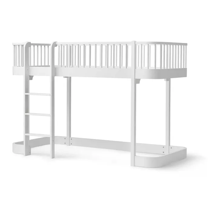 Kit de conversion lit/lit junior Original Wood - en lit mezzanine mi-haut 138 cm | Blanc- Image produit n°4