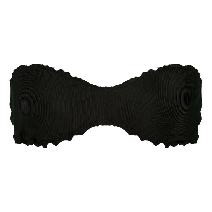 Nénés Berry Ribbed Bikini Top Black Smallable