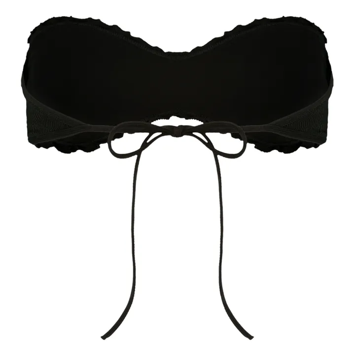 Nénés Berry Ribbed Bikini Top Black Smallable