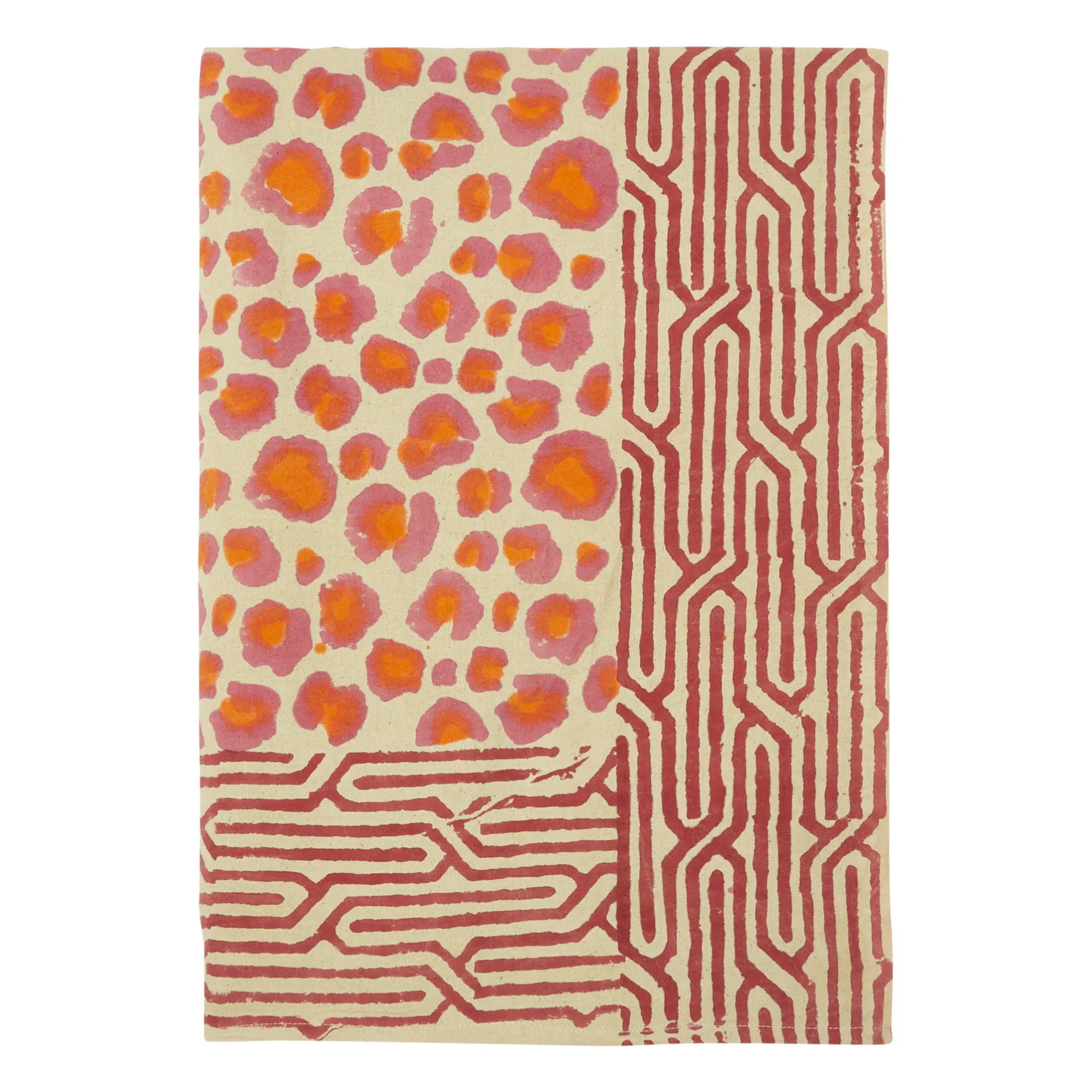 Plaid Léopard rose et totebag en coton | Rose- Image produit n°4