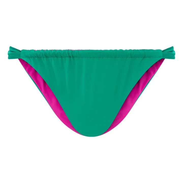 Alma Deia Gathered Reversible Bikini Bottom Emerald Green Smallable