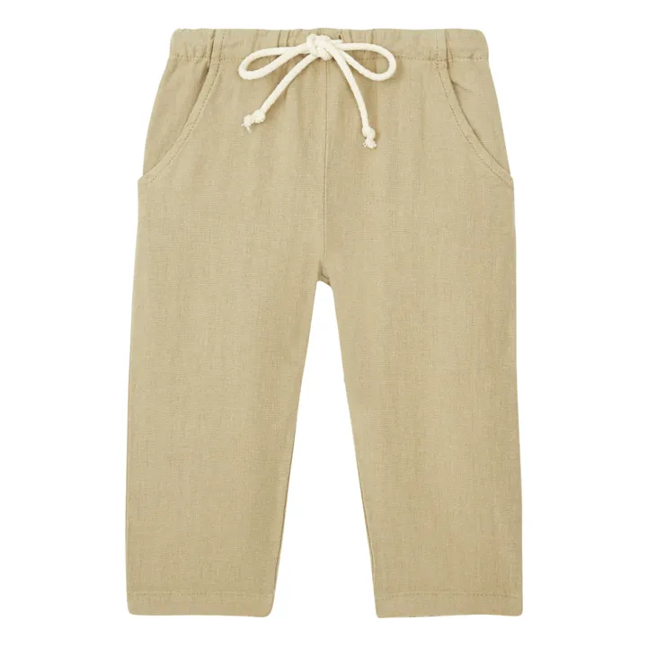Babe Tess Linen Pants Taupe Brown Smallable