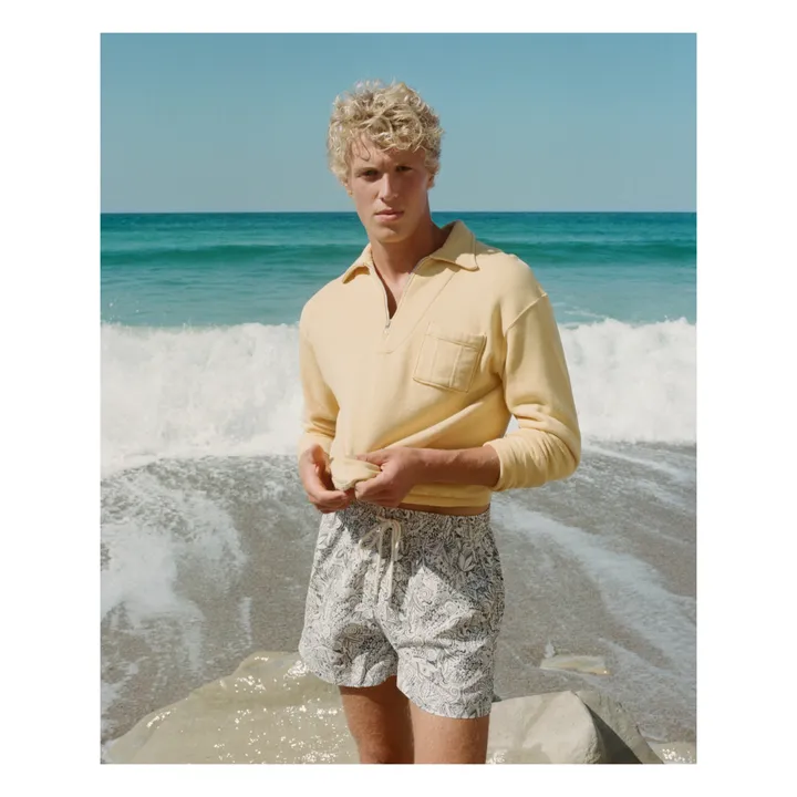 Short de Bain Bolanis Fibres Recyclées | Ecru- Image produit n°2
