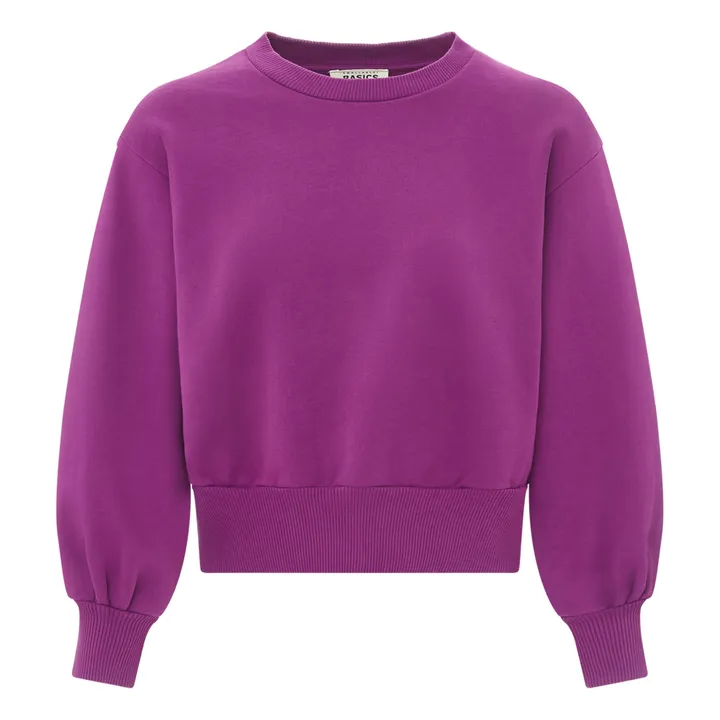 Sweat Boxy Femme Molleton Bio | Violet- Image produit n°0