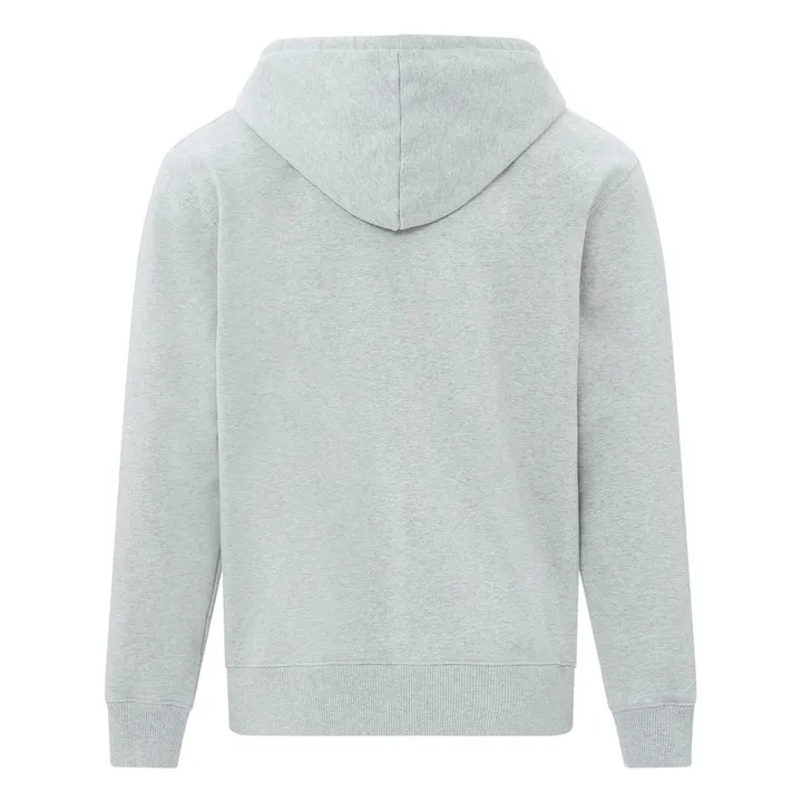 Organic Cotton Zip-Up Hoodie | Heather grey- Product image n°1