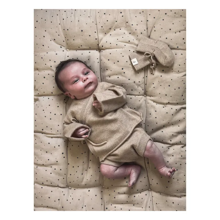 Set Bloomer + Cardigan Cache-Cœur Cachemire Bio | Beige- Image produit n°1