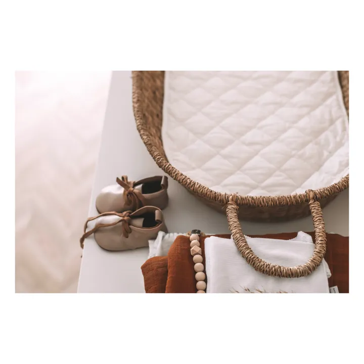 Matelas à langer Lux pour panier | Blanc- Image produit n°1