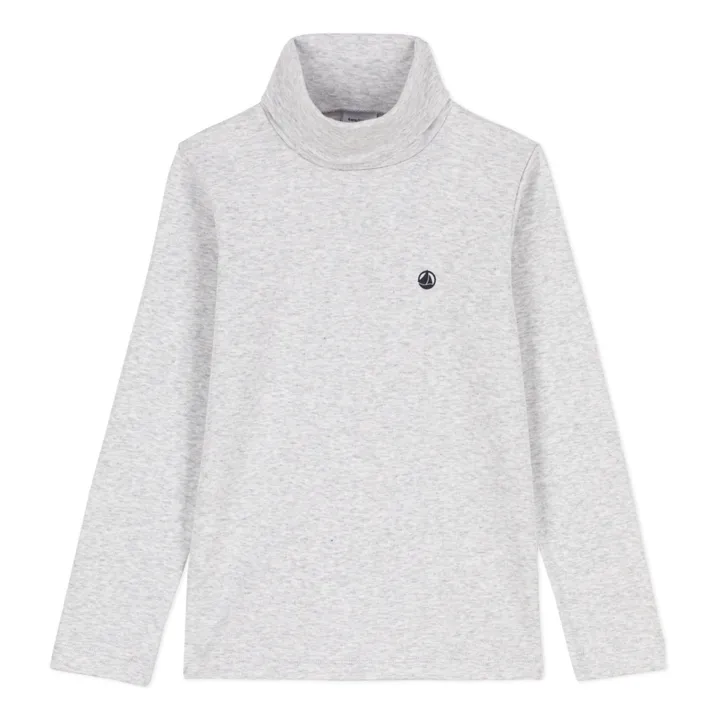 Dolcevita in Cotone Organico | Grigio chiné- Immagine del prodotto n°0